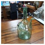 Exquisite Well Made Hand Blown Glass  Wine Decanter  13 inches tall