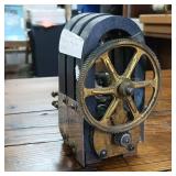 Interstate Electric Company Sioux City Iowa  Heavy  Circa 1900 Antique Telephone Magneto Crank