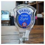 Beer tap handle  Pabst PBR Extra Light  small glass 4.5 inches