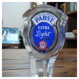 Beer tap handle  Pabst PBR Extra Light  small glass 4.5 inches