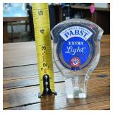 Beer tap handle  Pabst PBR Extra Light  small glass 4.5 inches