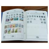 Harris and Co (USA) Statesman Deluxe Stamp Collectors Album  partially full of stamps, many unused and many postmarked