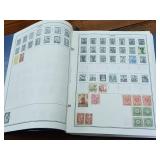 Harris and Co (USA) Statesman Deluxe Stamp Collectors Album  partially full of stamps, many unused and many postmarked