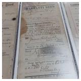 Lot of Vintage Minnesota Farm Contracts - Contracts for Deed  Warranty Deeds Circa early 1900s  In Protective Sleeves