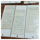 Lot of Vintage North Dakota  Chicago - Quitclaim Deeds  First Mortgage Notes  Warranty Deeds Circa early 1900s  In Protective Sleeves