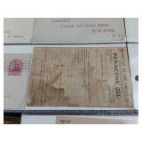 Lot of Vintage Penacene Oil  The oil thats all oil, best light on Earth Circa 1914  Airmail postcards 1950