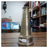Authentic Solid Brass Firehose Nozzle  7 inches long .5 inch opening  about 2.5 inch threading