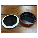 Things to Treasure Glazed Hand Painted Porcelain Southwest Motif  dish with cover  9 inches in diameter