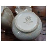 Pearl Brand China Co. Hand decorated Made in USA  22 Carat Gold Plated trim  3 pc lot  Gorgeous opalescence