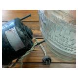 Large 16 inch tall  3 Gal Cow Embossed Authentic Vintage Glass Gem Dandy Butter Churn  Works!