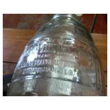 Large 16 inch tall  3 Gal Cow Embossed Authentic Vintage Glass Gem Dandy Butter Churn  Works!