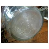 Large 16 inch tall  3 Gal Cow Embossed Authentic Vintage Glass Gem Dandy Butter Churn  Works!