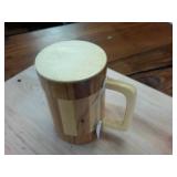 Drink with style!  Wooden Mug Bottle Holder  5 inch tall -  finely made