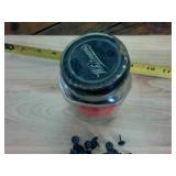 Vintage Ball Jar with Vintage Upholstery Tacks