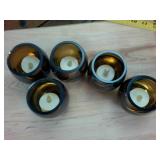 Lot of 5 Vintage Heavy Candle holders