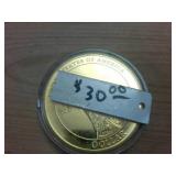 Golden Abraham Lincoln Dollar  Made in USA