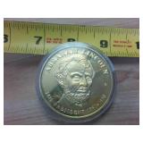 Golden Abraham Lincoln Dollar  Made in USA
