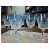 Vintage Purple Tinted Cut Crystal Wine Glass Set  Clear Chime fantastic toasting tones! Very nice!
