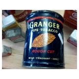 Large lot of Vintage Tins  Campbell Soup Bank  Calumet  Granger Pipe Tobacco  Spices