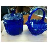 Mayfair Blue Glass  Vintage