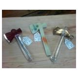 Lot of 3 souvenir glass hatchets  Osakis MN  Belingham MN  Salt Lake City