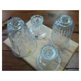 Massive thick crystal candle holders 1 foot tall!