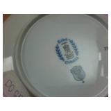 Collectible Plate Echt Cobalt from Germany (meaning it is pre-1945) plus a chicken candy dish