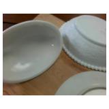 Collectible Plate Echt Cobalt from Germany (meaning it is pre-1945) plus a chicken candy dish