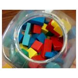 Tons of painted wood blocks