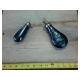 Lot of two black powder horns