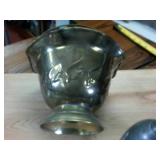 Made in England Pewter Cup and Brass Vessel with handle