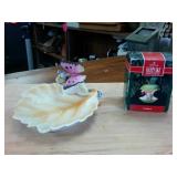 1992 Keepsake Handcrafted Ornament in Box  Butterfly Candy Dish (Vintage)