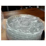 Heavy Cut Class Vessels and Several small glass plates