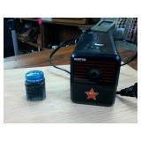 Boston Electric Pencil Sharpener and Blue Black Inkwell Vintage Ink
