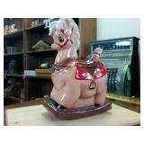 Vintage McCoy Rocking Horse Ceramic Cookie Jar