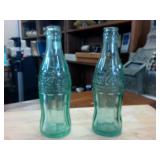 Two Vintage Coke Bottles  Virginia Mn  Black River Falls Wi