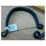 Two HAND FORGED iron cheese cutters