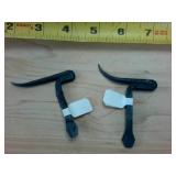 Two HAND FORGED pick and flathead screwdriver