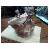 Pottery Craft Hand Painted in 1970s Pelican Cookie Jar