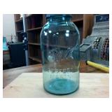 Large Blue Ball Perfect Mason Canning Jar Quart Size with Zinc Top