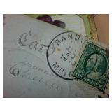 Vintage Greeting Cards And Postcards from early 1900s onward  many are blank  includes vintage carrying box