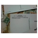 Vintage Greeting Cards And Postcards from early 1900s onward  many are blank  includes vintage carrying box