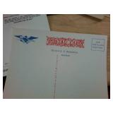 Vintage Greeting Cards And Postcards from early 1900s onward  many are blank  includes vintage carrying box