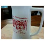 Large Ceramic Coffee Mug Celebrating 1976  in several cities plus an invite from ladies auxilliary