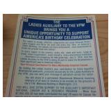 Large Ceramic Coffee Mug Celebrating 1976  in several cities plus an invite from ladies auxilliary