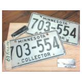 Two Matching Collector plates for 1963 Ford