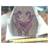Wooden Toolbox with Emblazoned with Celtic Designs