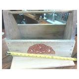 Wooden Toolbox with Emblazoned with Celtic Designs