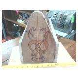 Wooden Toolbox with Emblazoned with Celtic Designs