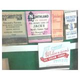 Framed Vintage Dairy Themed Matchbook Collection  Very Rare  Portis Straws  Bowman Dairy  Wilkersons  Northland Ice cream  Dutch Maid
